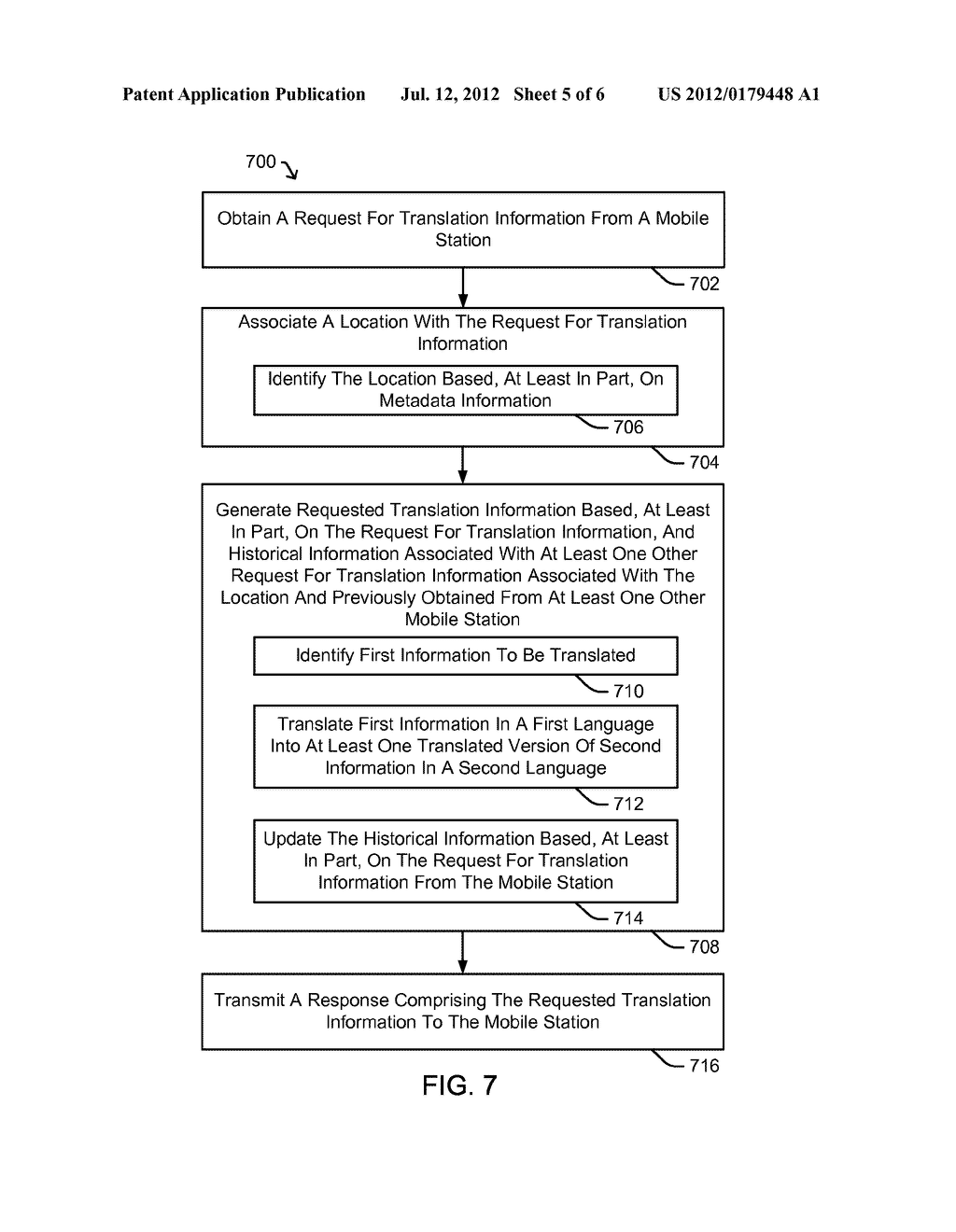 METHODS AND APPARATUSES FOR USE IN PROVIDING TRANSLATION INFORMATION     SERVICES TO MOBILE STATIONS - diagram, schematic, and image 06