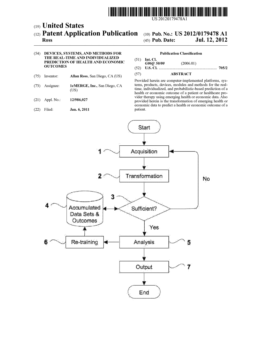 Devices, Systems, and Methods for the Real-Time and Individualized     Prediction of Health and Economic Outcomes - diagram, schematic, and image 01