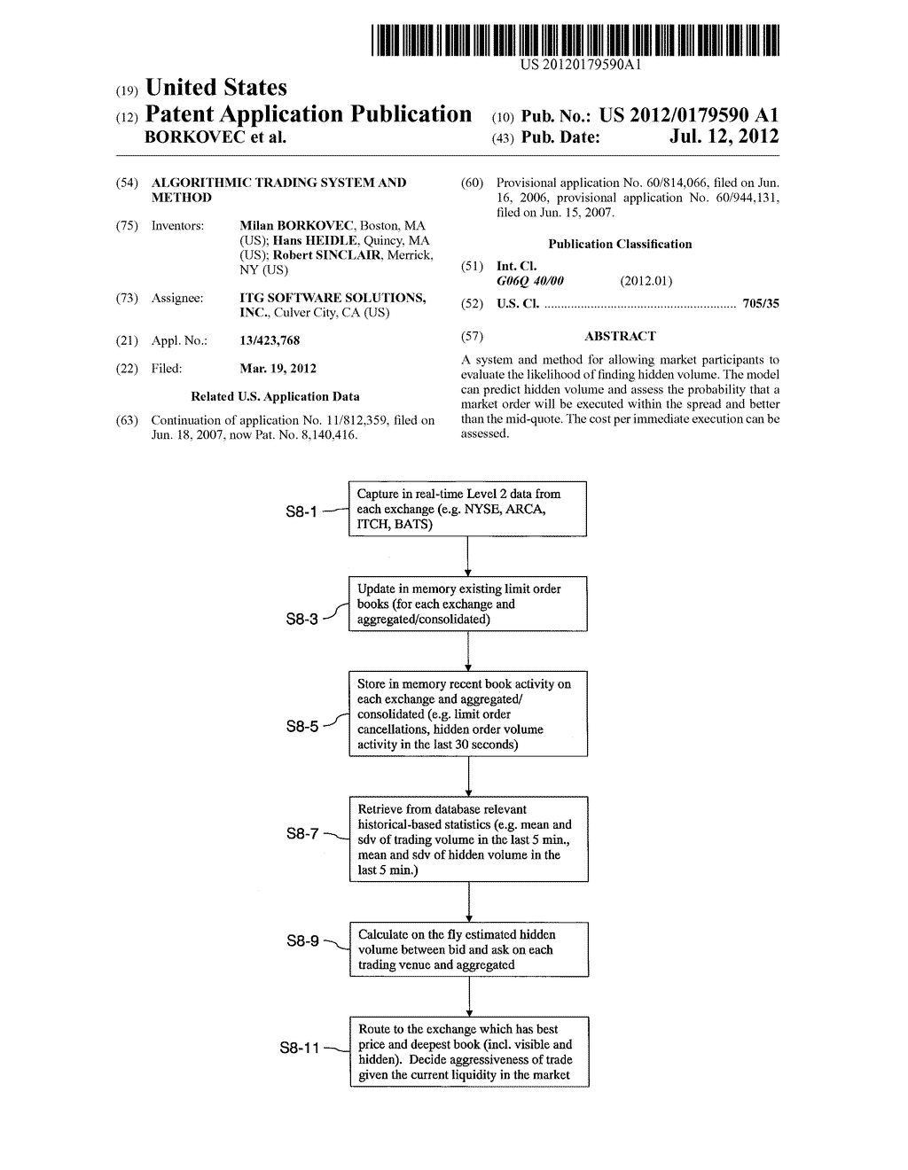 ALGORITHMIC TRADING SYSTEM AND METHOD - diagram, schematic, and image 01