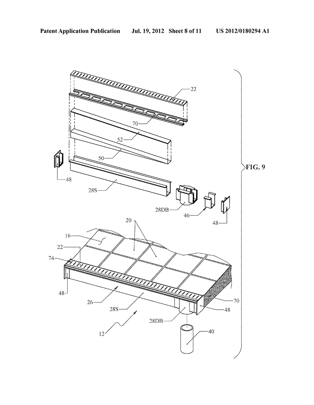 Trench Drain System and Method of Installation on Level Floor Surface,     Particularly for Shower Rooms - diagram, schematic, and image 09