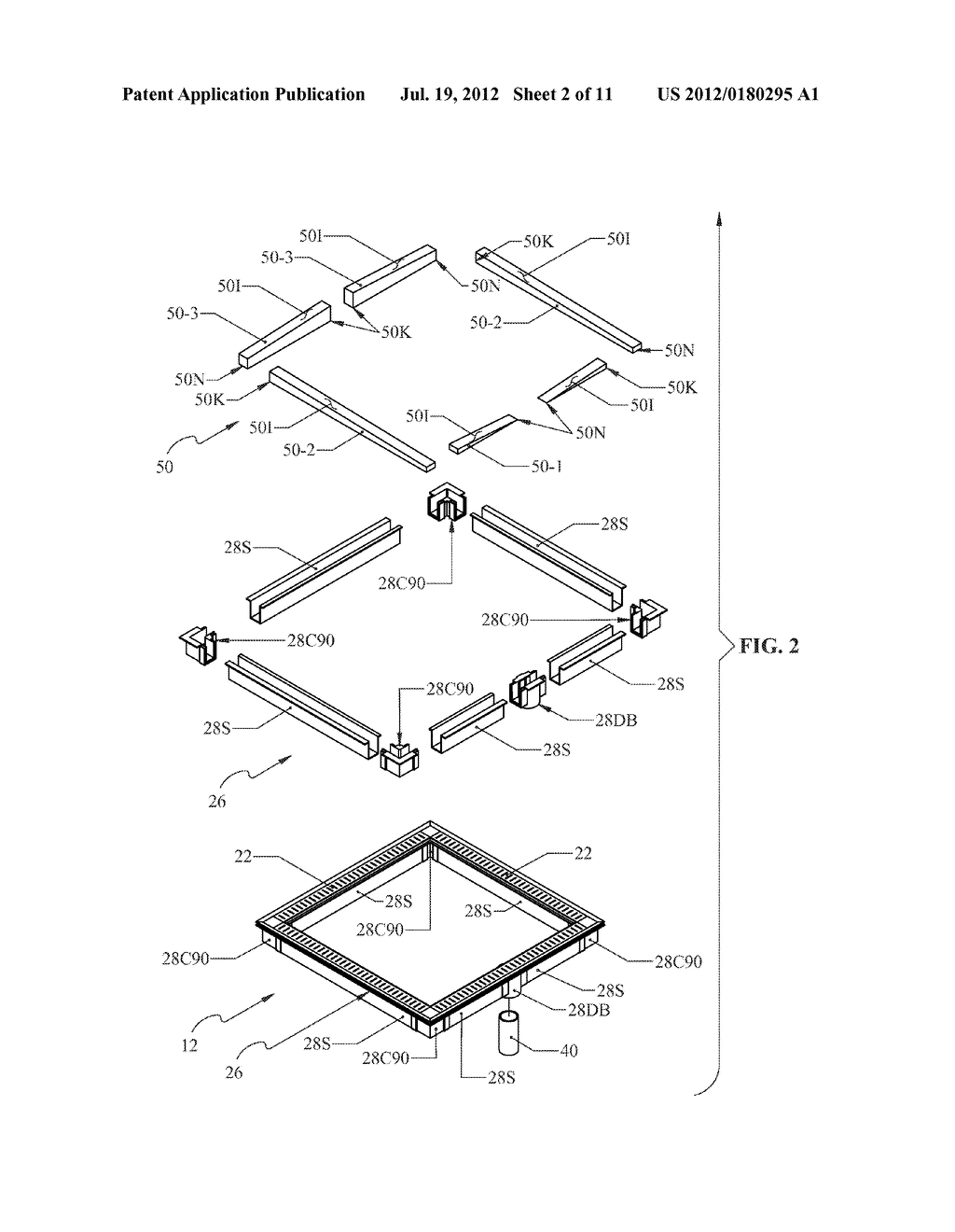 Trench Drain System and Method of Installation on Level Floor Surface,     Particularly for Shower Rooms - diagram, schematic, and image 03