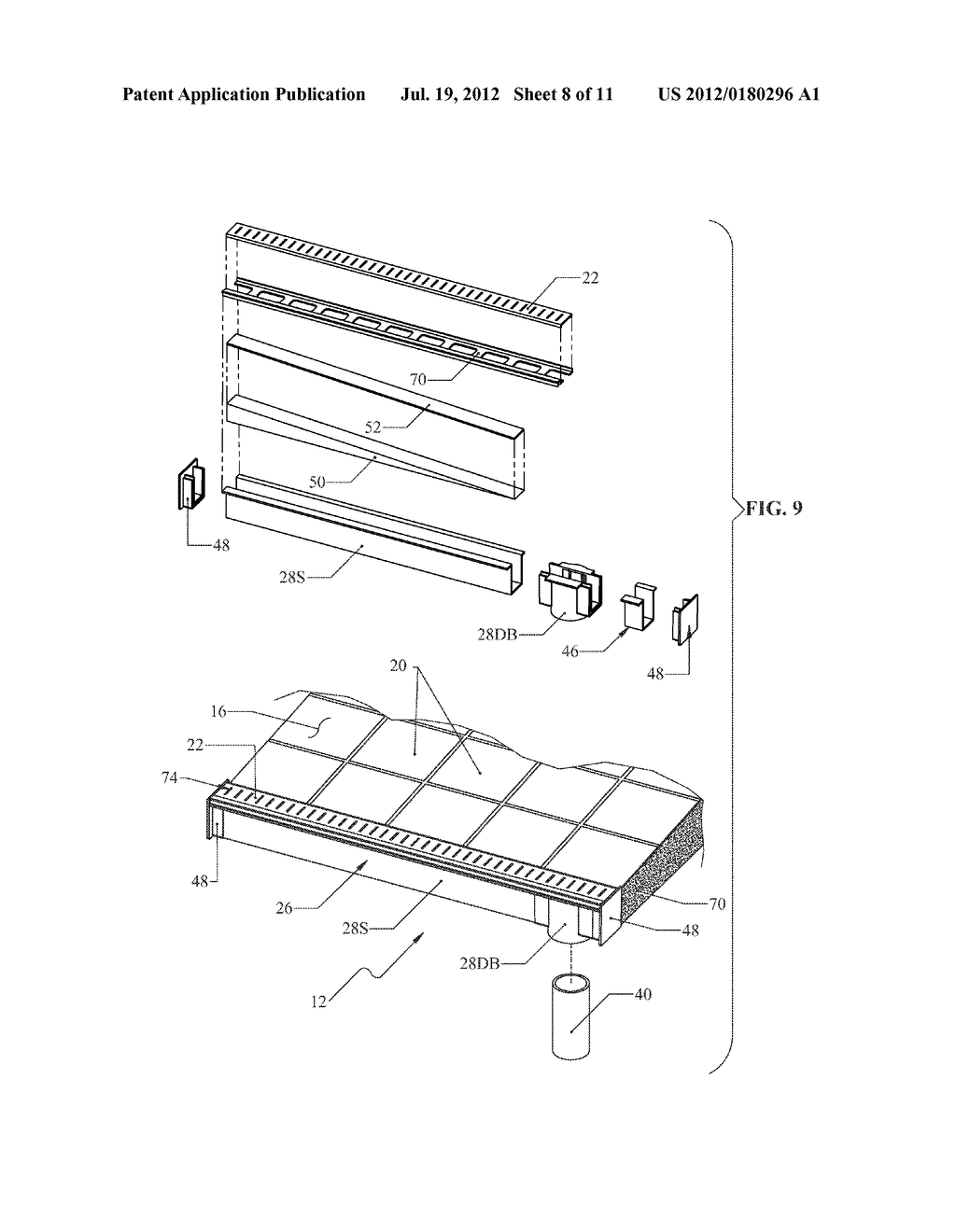 Trench Drain System and Method of Installation on Level Floor Surface,     Particulary for Shower Rooms - diagram, schematic, and image 09