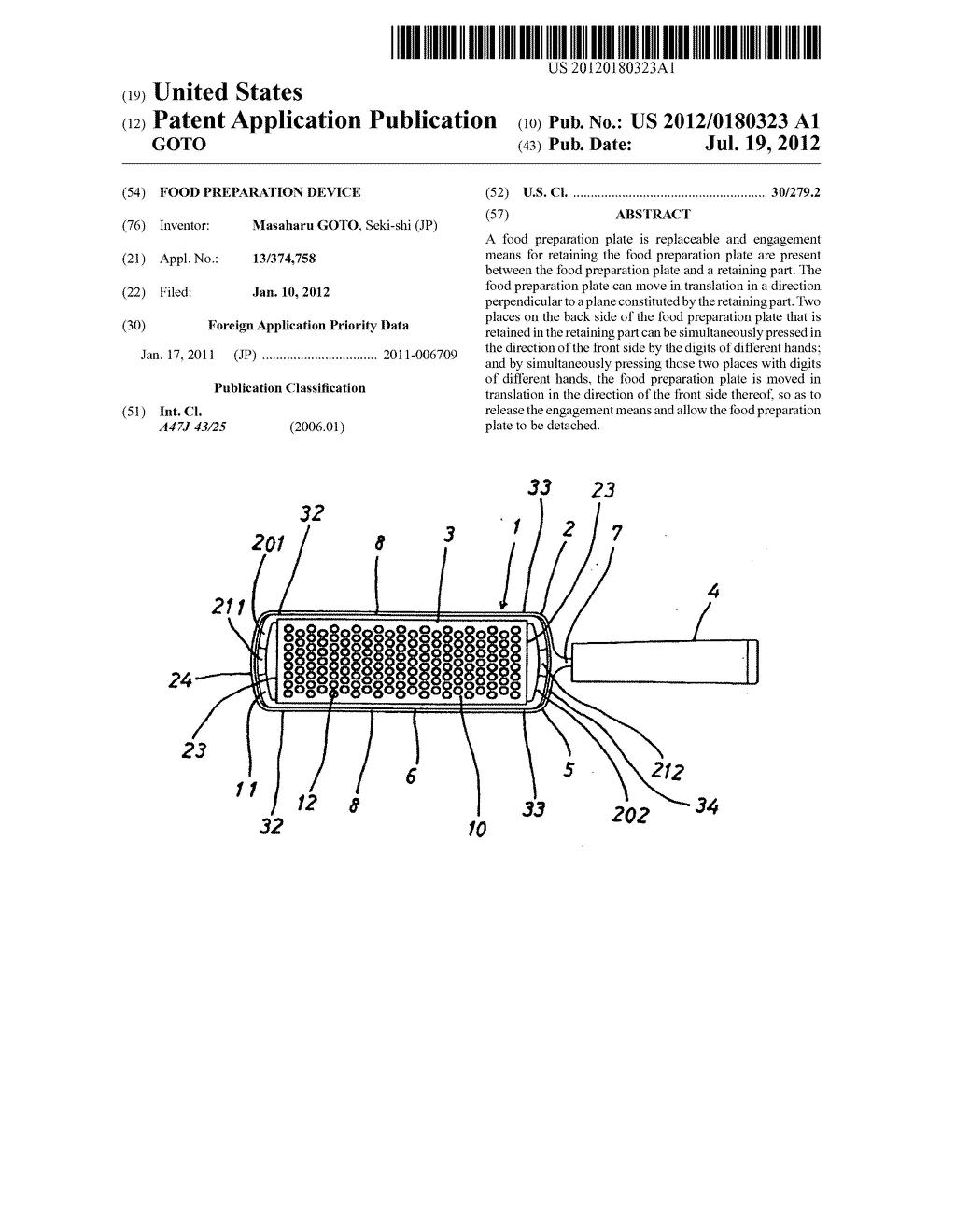 Food preparation device - diagram, schematic, and image 01