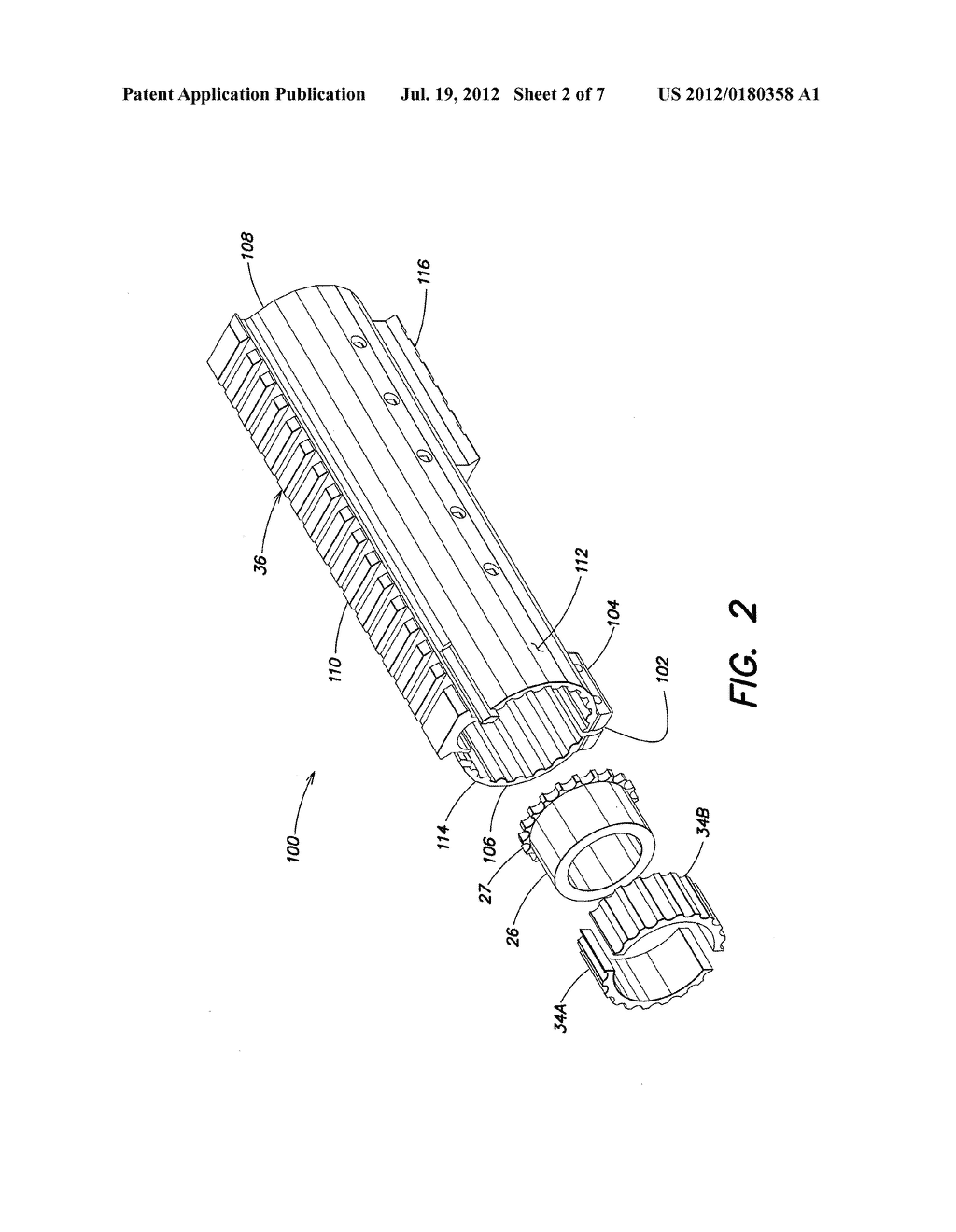 MODULAR FORE-END RAIL/HAND GUARD ASSEMBLY SYSTEM FOR FIREARMS WITH     SELECTABLE HEAT DISSIPATION CHARACTERISTICS - diagram, schematic, and image 03