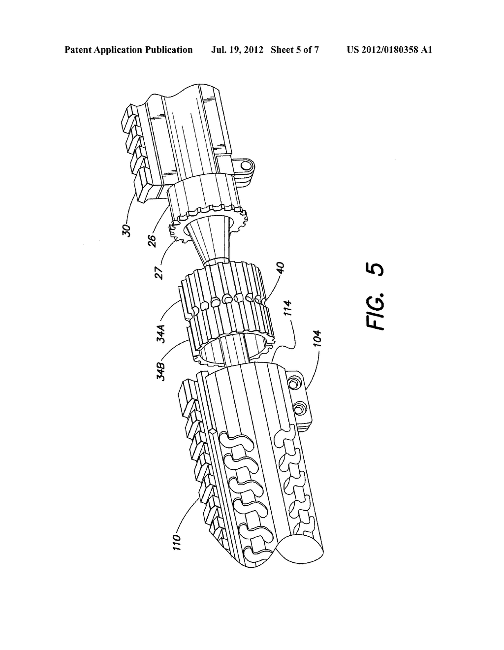 MODULAR FORE-END RAIL/HAND GUARD ASSEMBLY SYSTEM FOR FIREARMS WITH     SELECTABLE HEAT DISSIPATION CHARACTERISTICS - diagram, schematic, and image 06