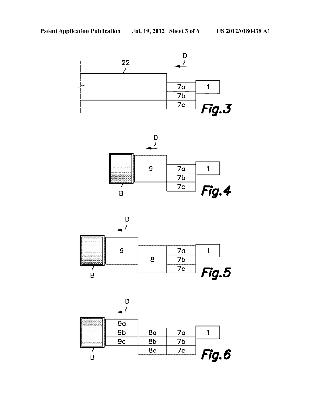 APPARATUS AND METHOD FOR CUTTING SLICES OF A FOOD PRODUCT AND LOADING THEM     ON A CONVEYING SURFACE, AND TREATMENT PLANT INCLUDING SAID APPARATUS - diagram, schematic, and image 04