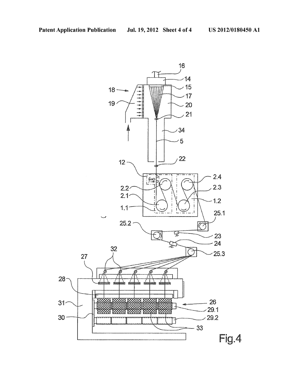 Method For Removing And Drawing A Synthetic Thread And A Device For     Performing The Method - diagram, schematic, and image 05