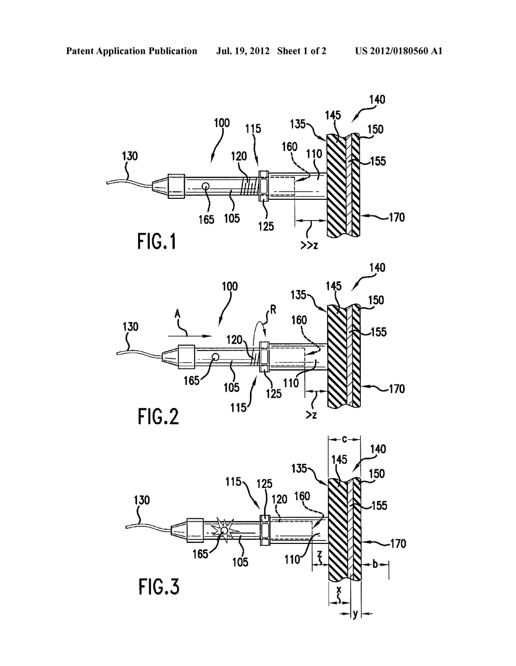 METHOD AND APPARATUS FOR DETERMINING THE DEPTH OF A METAL FEATURE IN A     RUBBER OR ELASTOMERIC MATERIAL - diagram, schematic, and image 02
