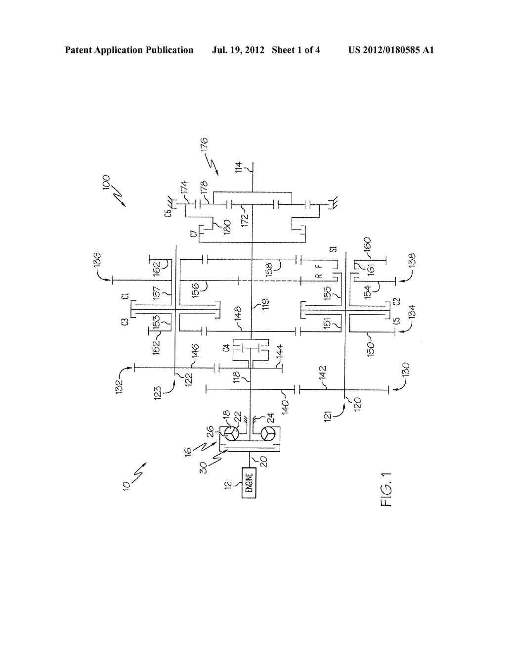 TRANSMISSION WITH HYDRAULICALLY ACTUATED SPLINED CLUTCH - diagram, schematic, and image 02