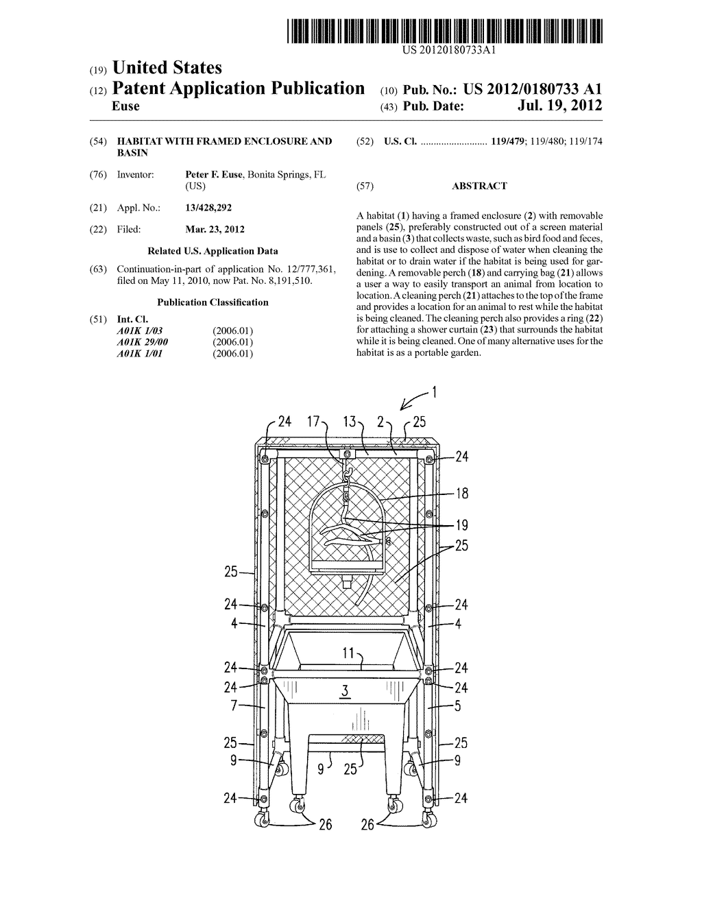 HABITAT WITH FRAMED ENCLOSURE AND BASIN - diagram, schematic, and image 01