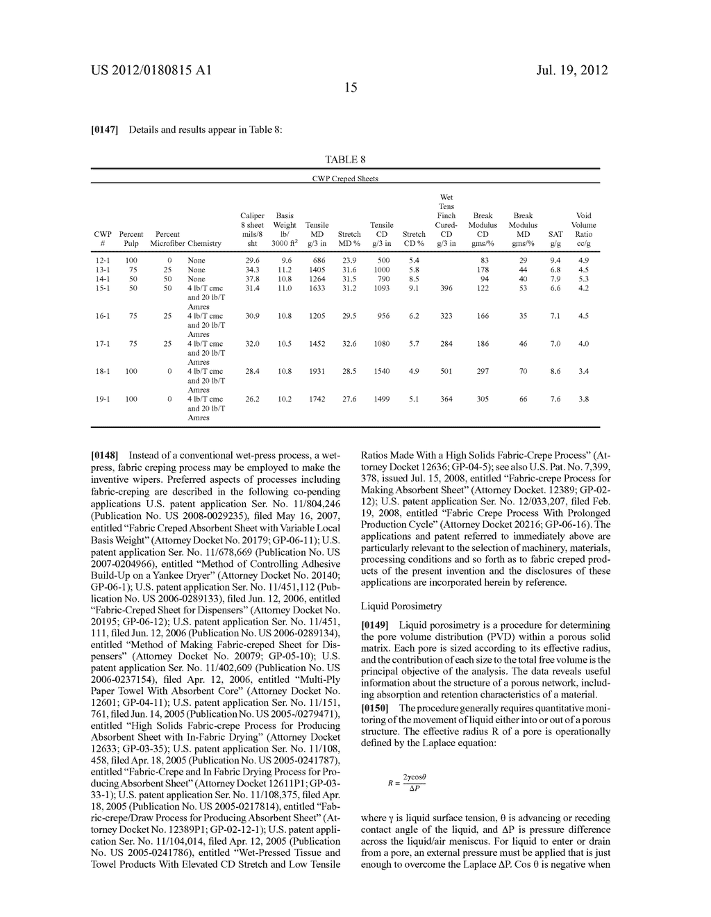 High Efficiency Disposable Cellulosic Wiper - diagram, schematic, and image 42