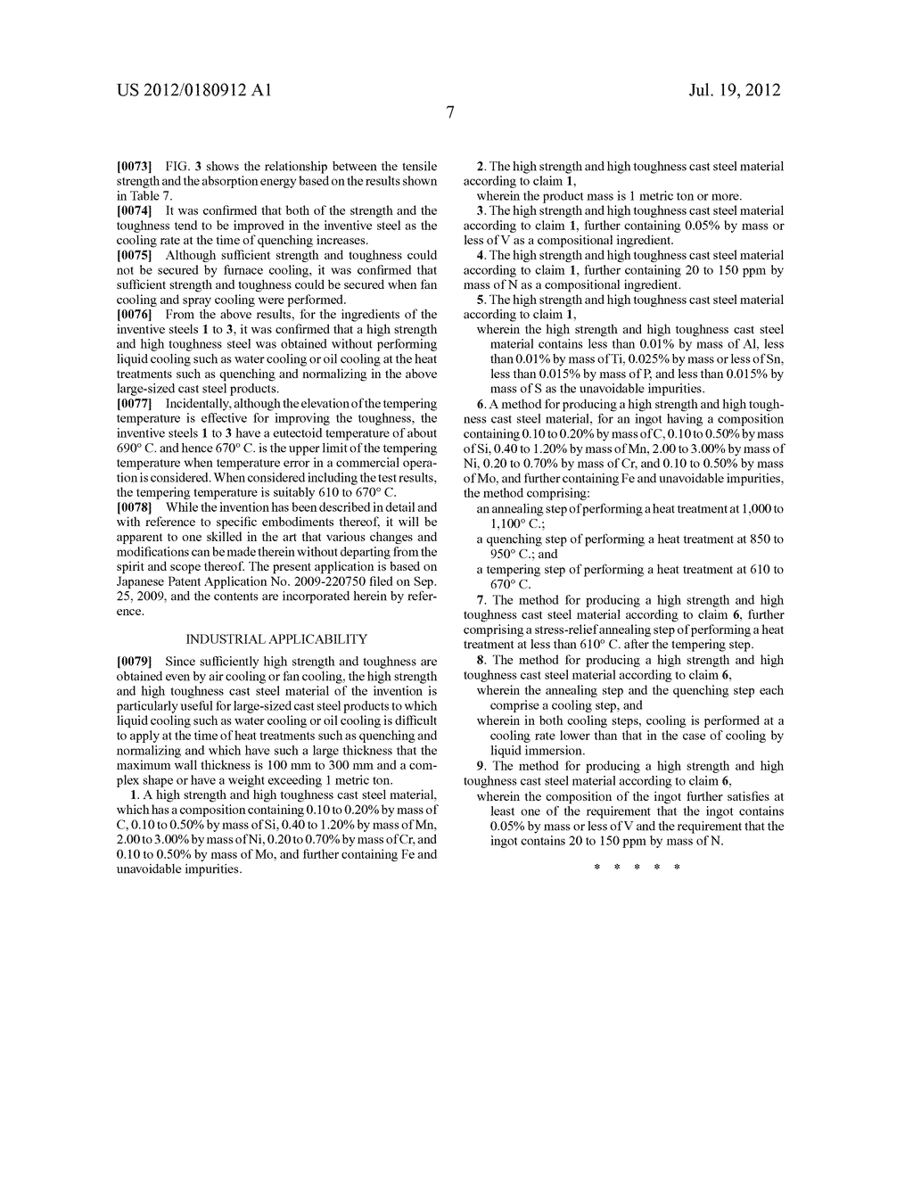 HIGH STRENGTH AND HIGH TOUGHNESS CAST STEEL MATERIAL AND METHOD FOR     PRODUCING THE SAME - diagram, schematic, and image 11