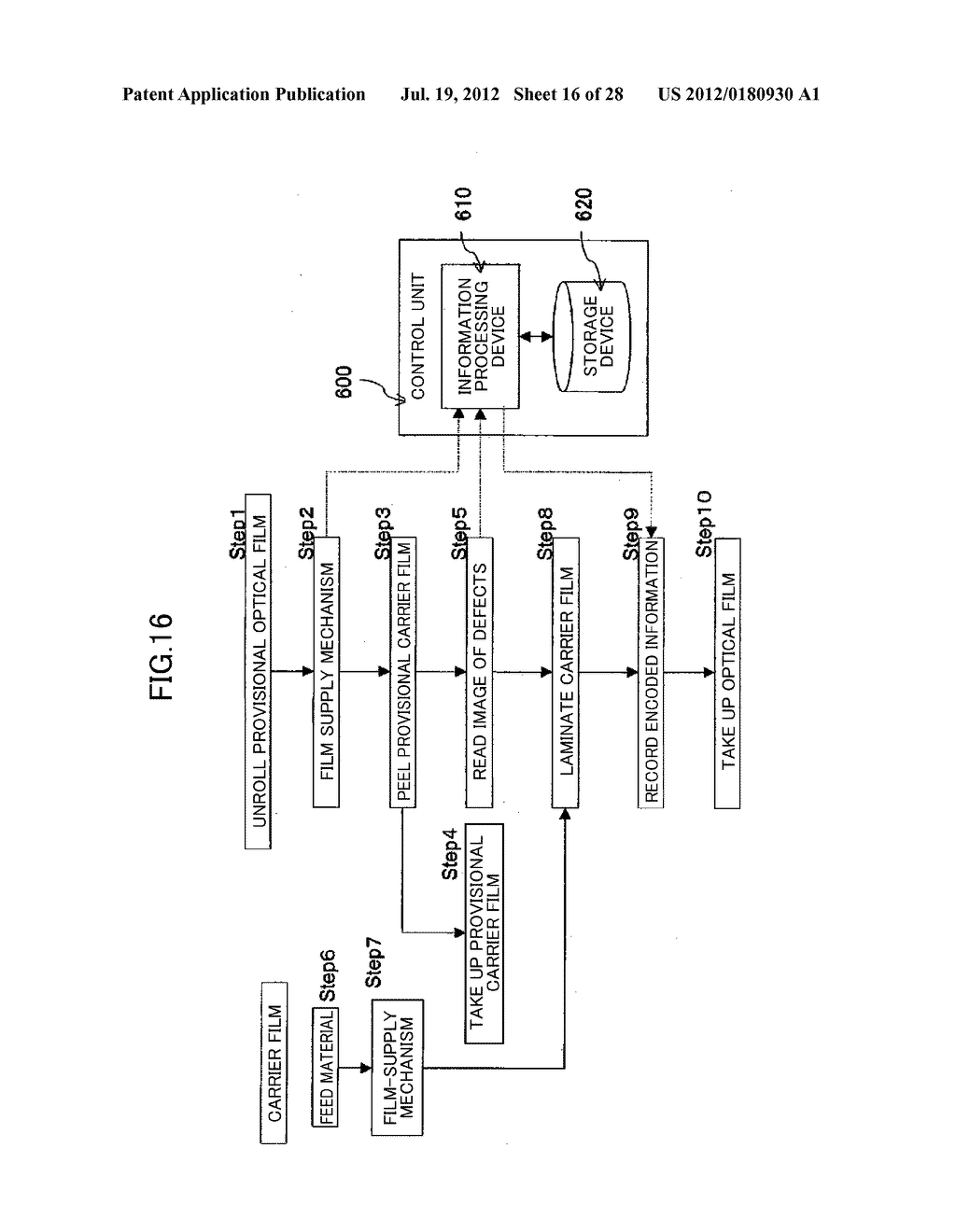 ROLL OF OPTICAL FILM LAMINATE, AND METHOD AND SYSTEM FOR MANUFACTURING THE     SAME - diagram, schematic, and image 17