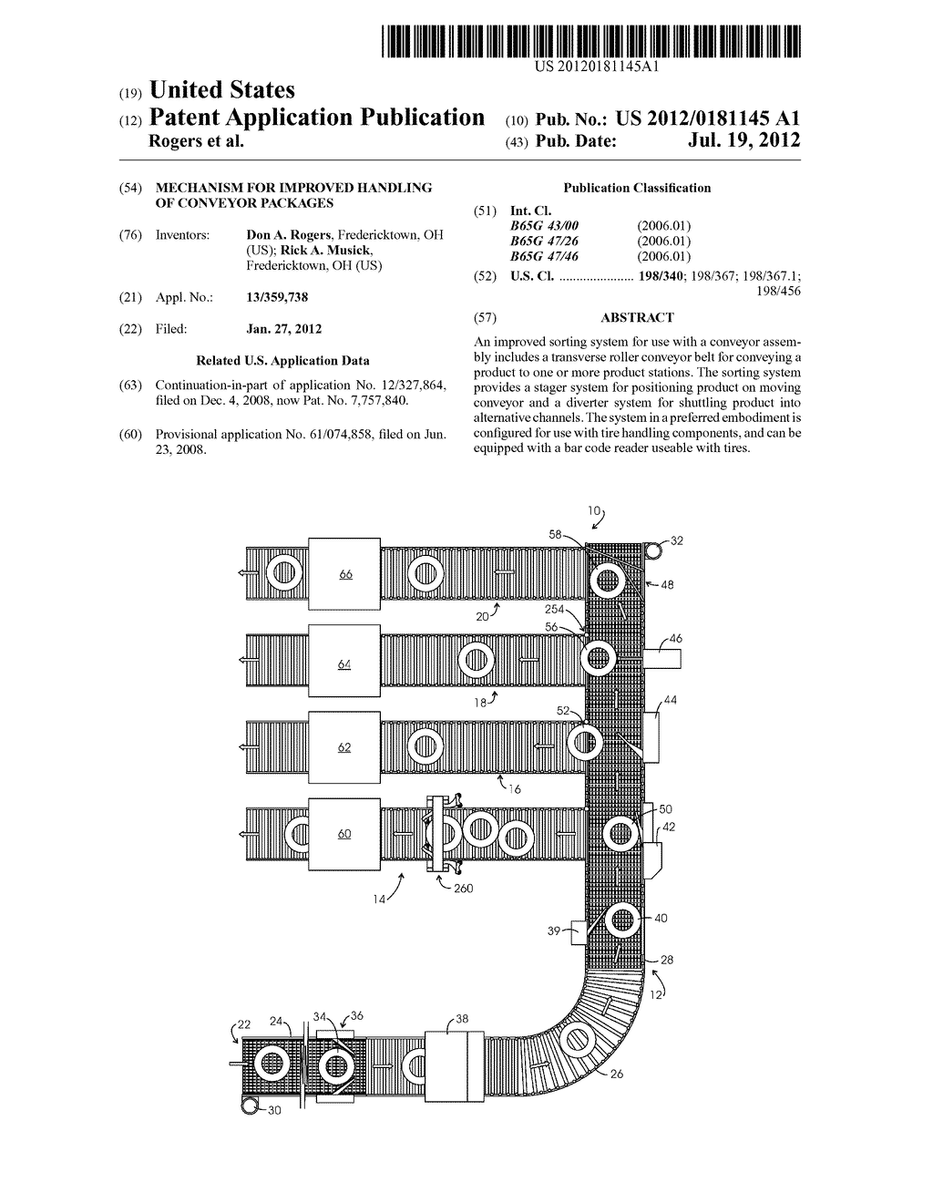 Mechanism for Improved Handling of Conveyor Packages - diagram, schematic, and image 01