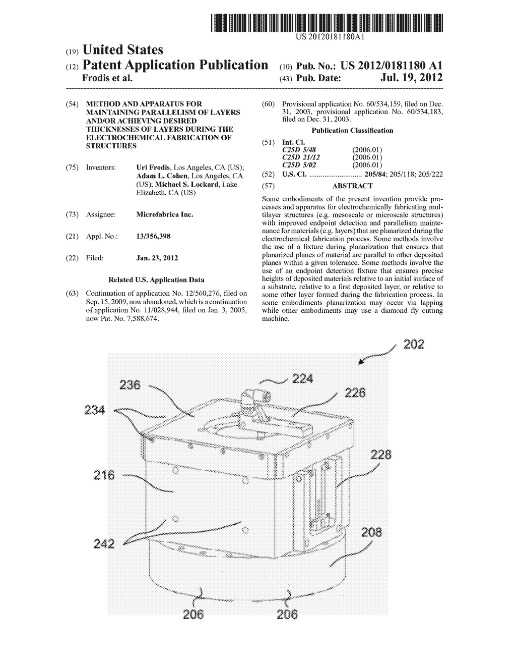 Method and Apparatus for Maintaining Parallelism of Layers and/or     Achieving Desired Thicknesses of Layers During the Electrochemical     Fabrication of Structures - diagram, schematic, and image 01