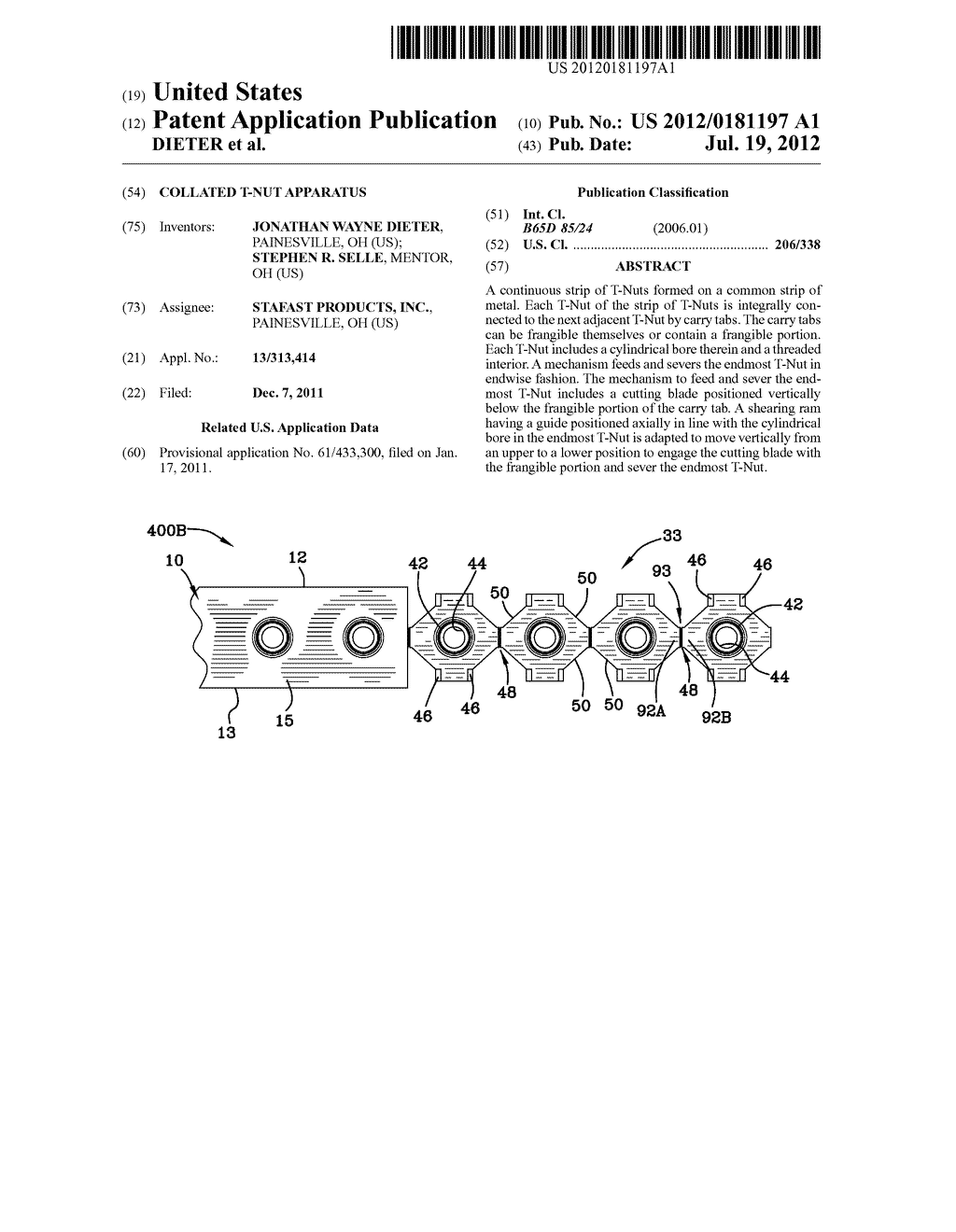 COLLATED T-NUT APPARATUS - diagram, schematic, and image 01