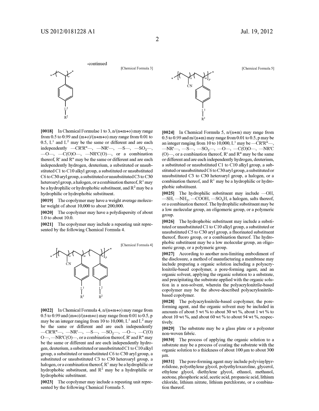 Polyacrylonitrile Copolymer, Method For Manufacturing Membrane Including     The Same, Membrane Including The Same, And Water Treatment Module Using     The Membrane - diagram, schematic, and image 08