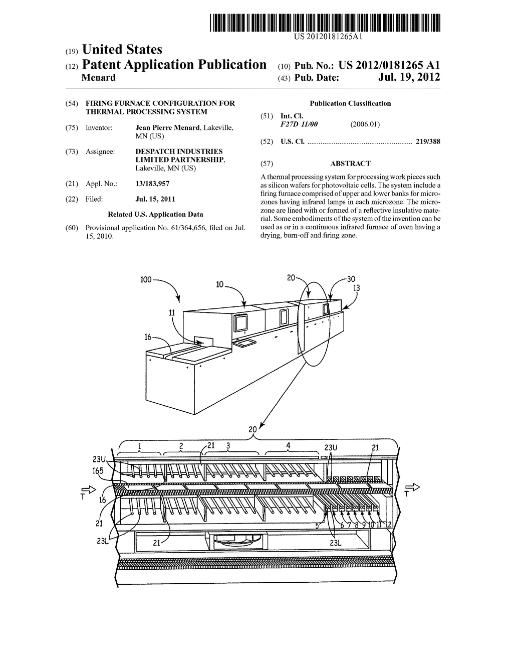 FIRING FURNACE CONFIGURATION FOR THERMAL PROCESSING SYSTEM - diagram, schematic, and image 01