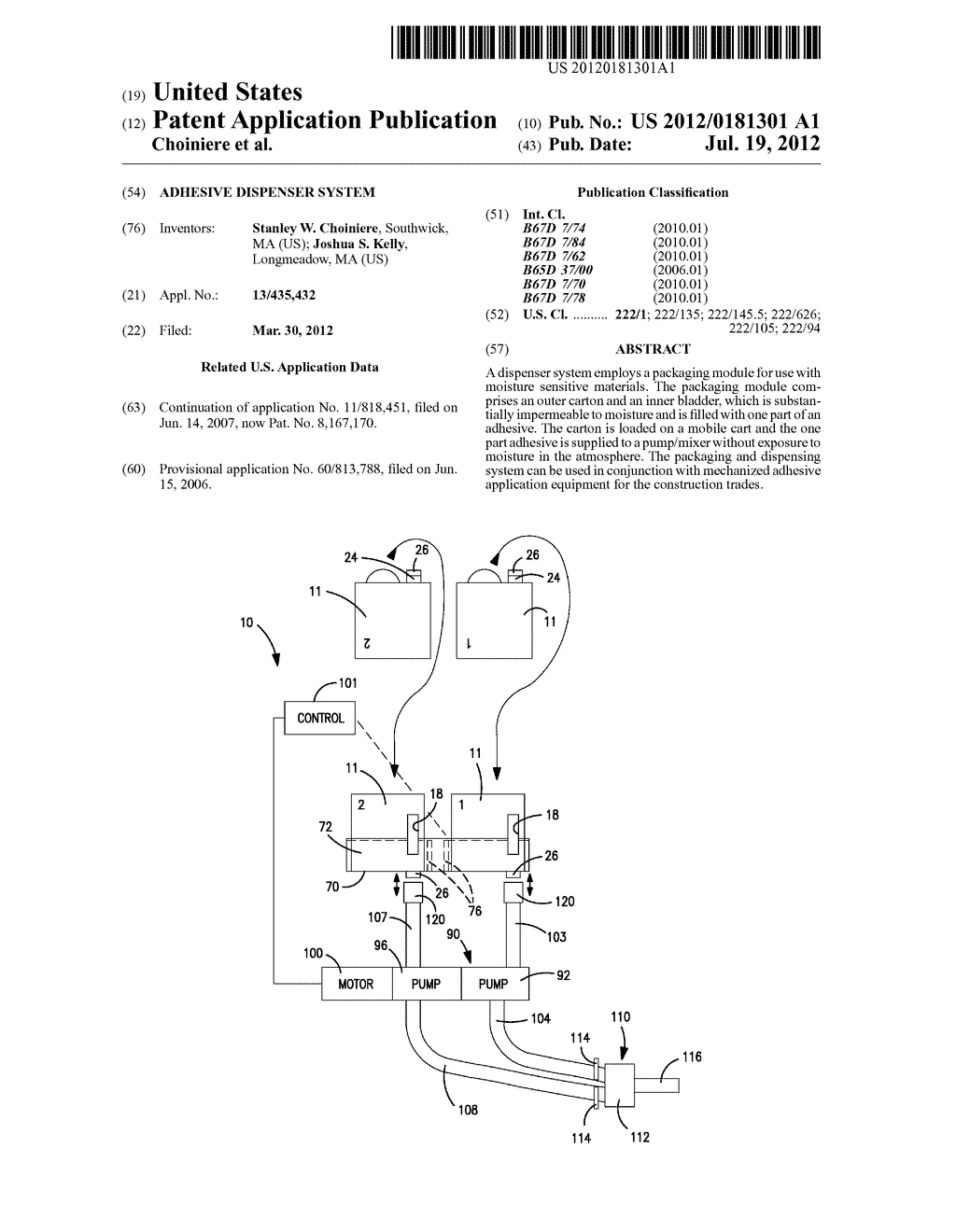 Adhesive Dispenser System - diagram, schematic, and image 01