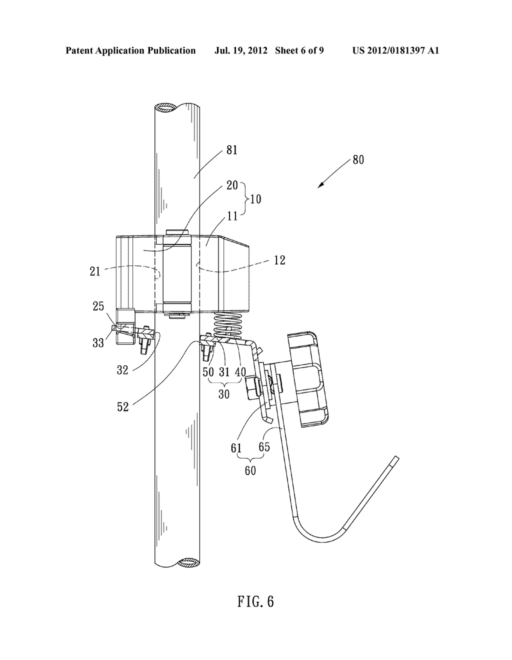 Apparatus for Displaying a Bicycle on a Post - diagram, schematic, and image 07