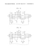 SEMICONDUCTOR DEVICES HAVING ASYMMETRIC DOPED REGIONS AND METHODS OF     FABRICATING THE SAME diagram and image