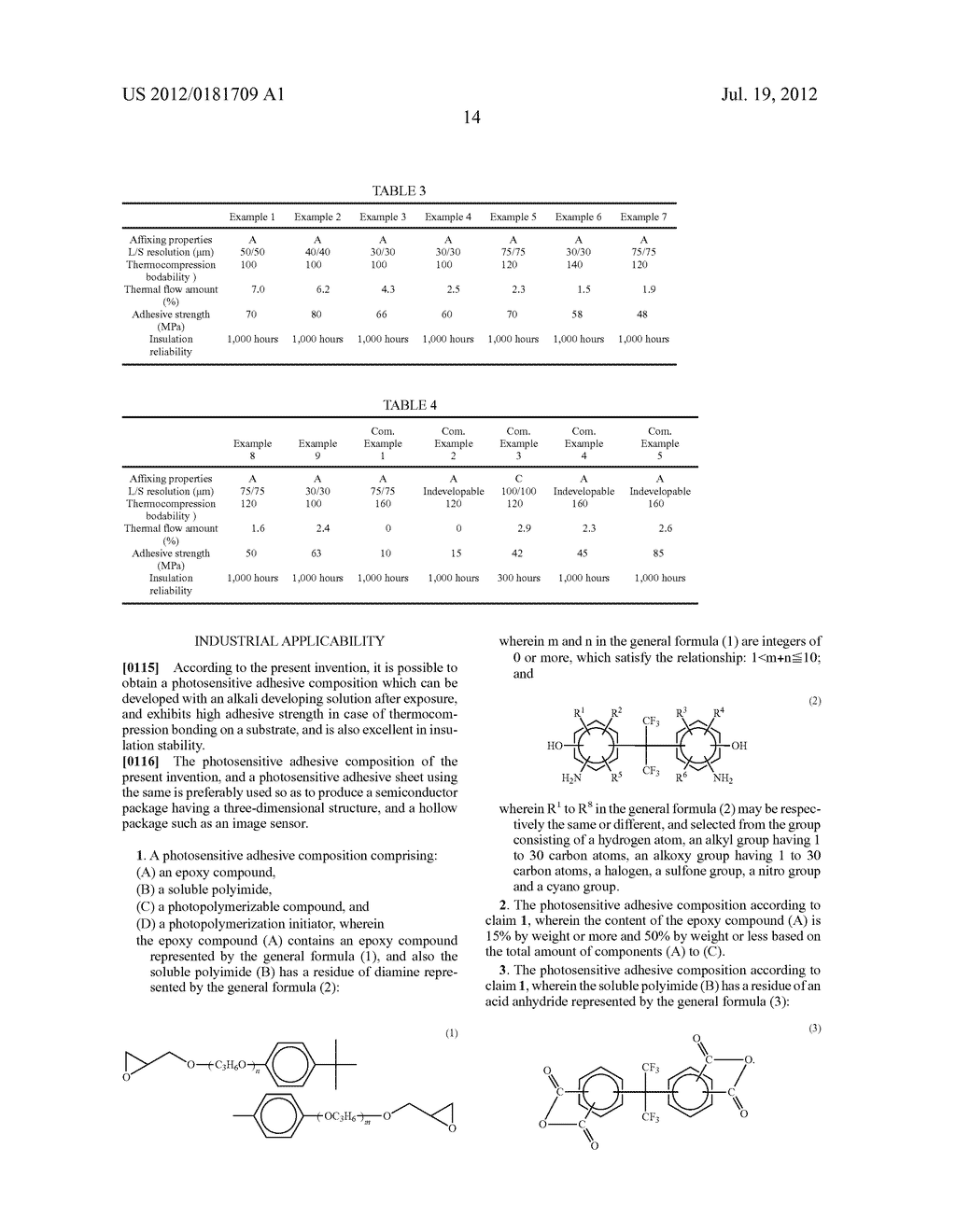 PHOTOSENSITIVE ADHESIVE COMPOSITION, PHOTOSENSITIVE ADHESIVE SHEET, AND     SEMICONDUCTOR DEVICE USING THE SAME - diagram, schematic, and image 15