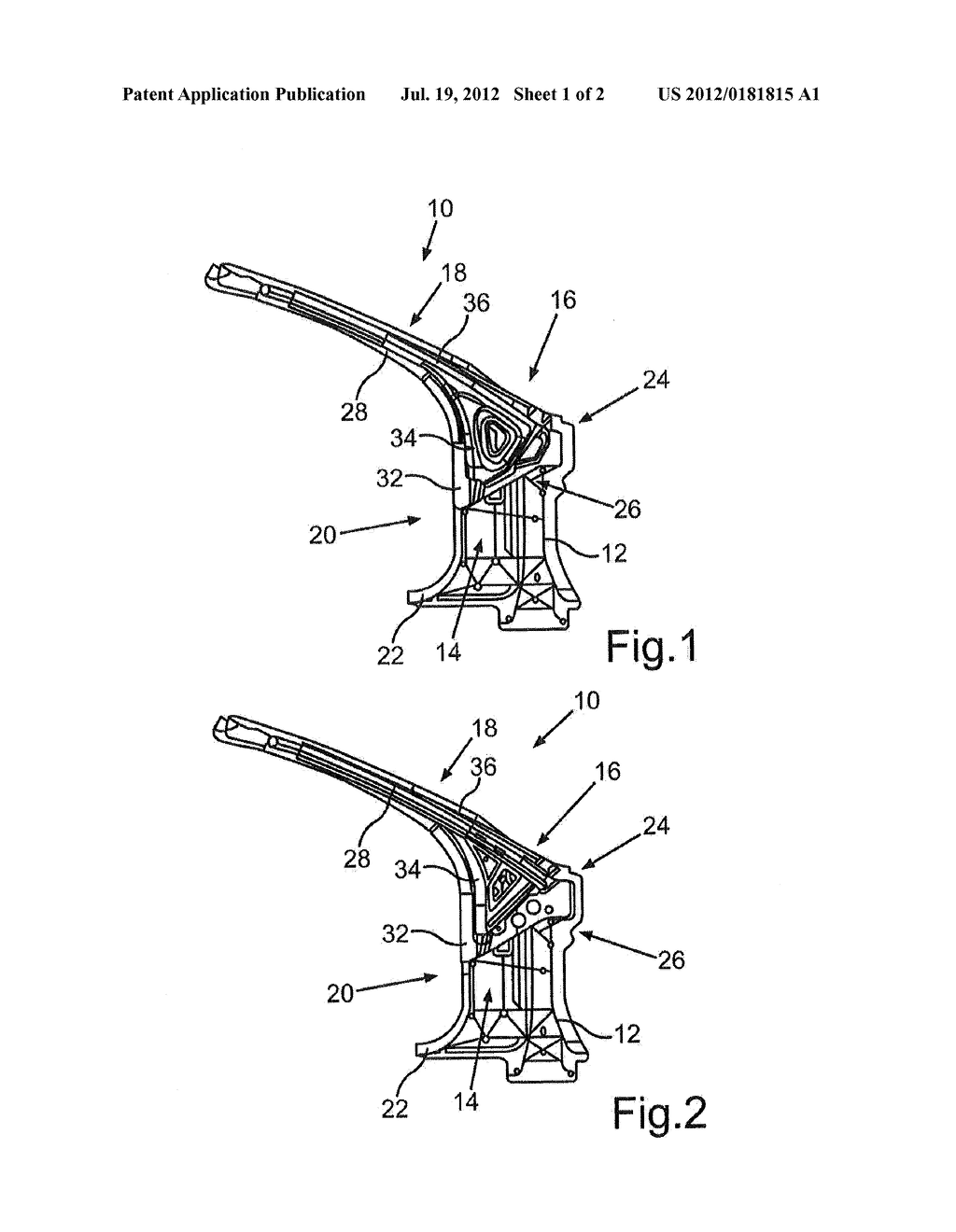 Reinforcement Arrangement for A Door Pillar of a Passenger Car and Method     for Producing Such a Reinforcement Arrangement - diagram, schematic, and image 02