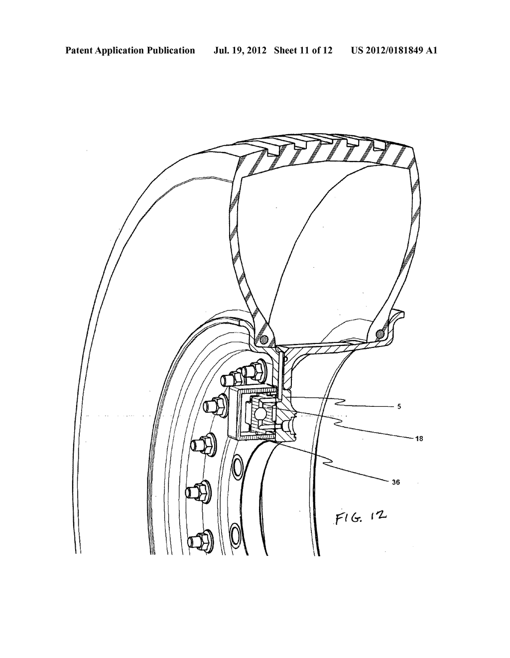 Intergration of ballistic resistant materials into a wheel - diagram, schematic, and image 12