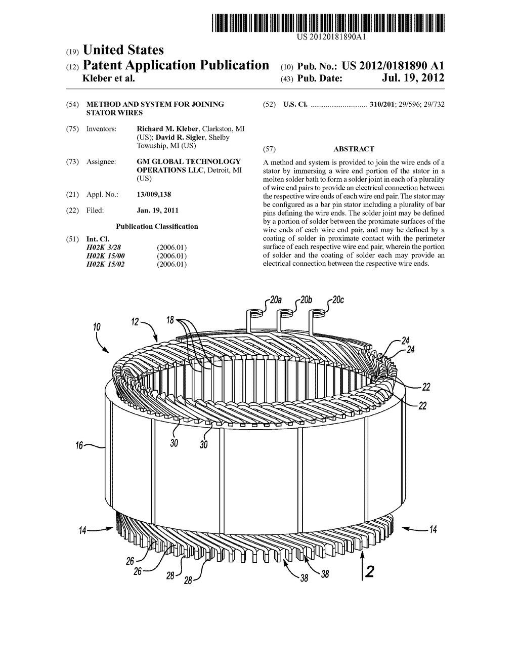 METHOD AND SYSTEM FOR JOINING STATOR WIRES - diagram, schematic, and image 01