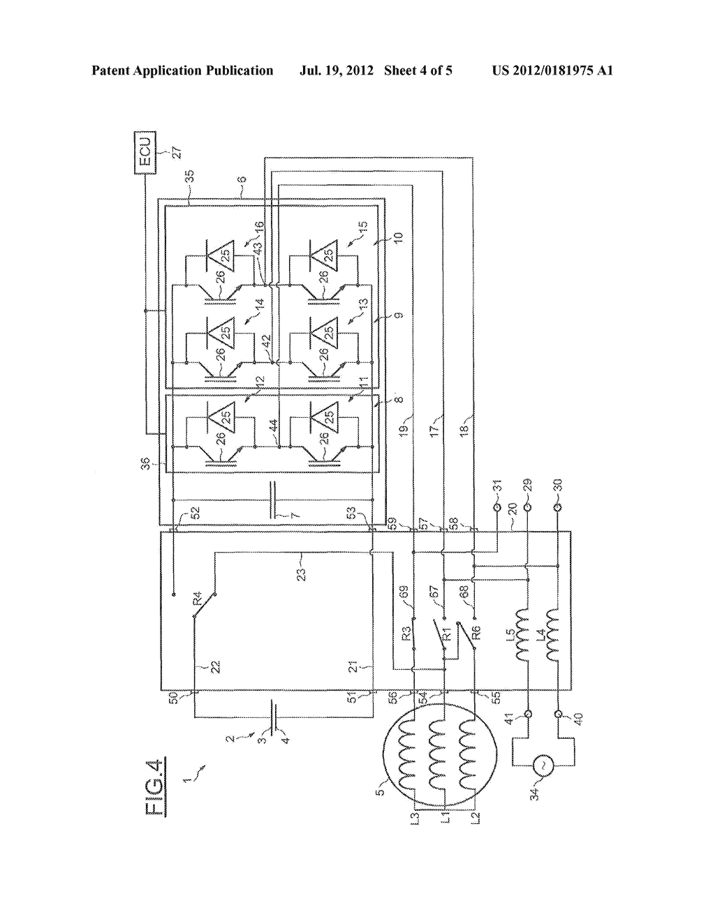 ELECTRIC MOTOR ASSEMBLY RECHARGEABLE FROM AN ELECTRICAL MAINS SYSTEM, AND     DEDICATED CONNECTION HOUSING - diagram, schematic, and image 05