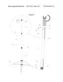 Telescoping Rechargeable Powered Pole System with Stand diagram and image