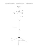 Telescoping Rechargeable Powered Pole System with Stand diagram and image