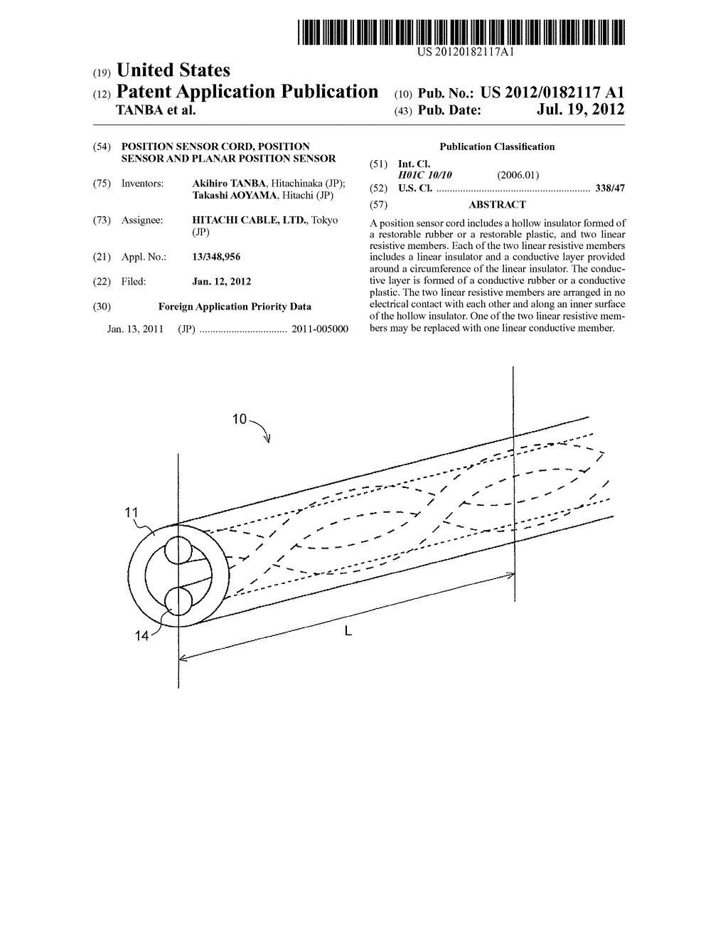 POSITION SENSOR CORD, POSITION SENSOR AND PLANAR POSITION SENSOR - diagram, schematic, and image 01