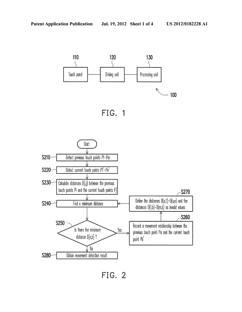 METHOD AND APPARATUS FOR DETECTING TOUCH POINT MOVEMENT - diagram, schematic, and image 02