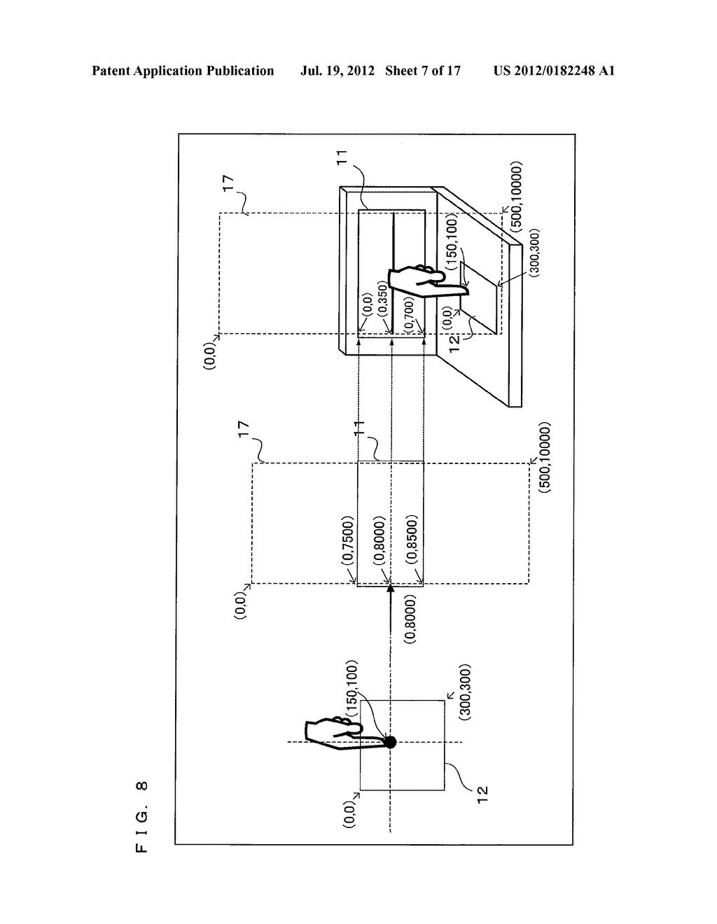 TEXT DISPLAY DEVICE, TEXT DISPLAY PROGRAM, AND TEXT DISPLAY METHOD THAT     PROVIDE TACTILE SENSATIONS IN ACCORDANCE WITH DISPLAYED TEXT - diagram, schematic, and image 08