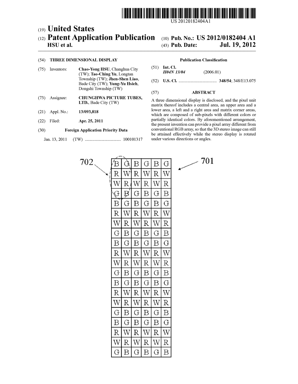 Three Dimensional Display - diagram, schematic, and image 01