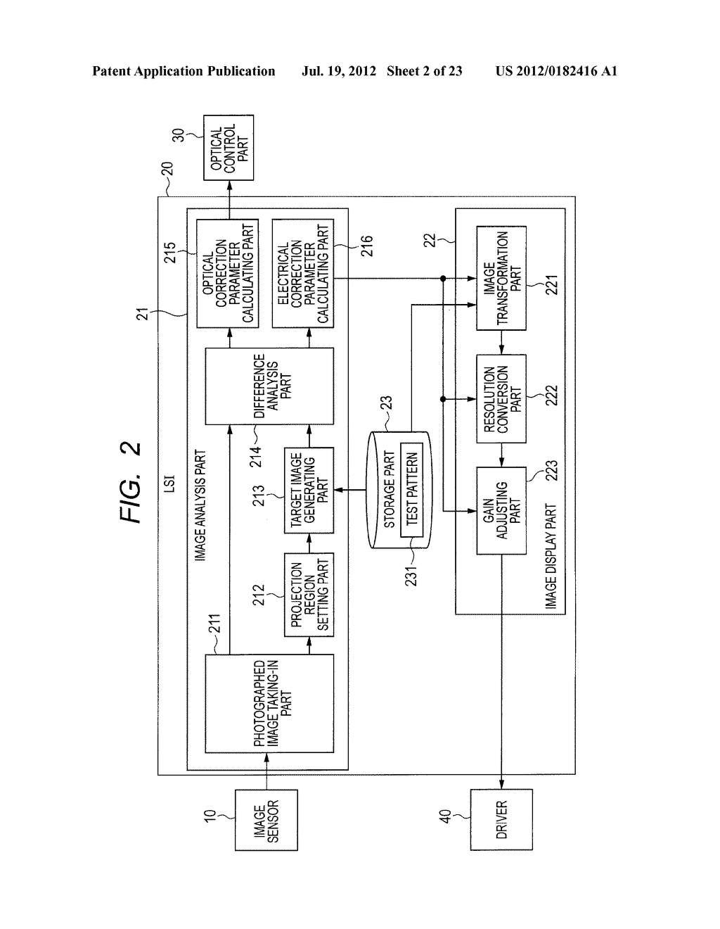 IMAGE PROJECTION SYSTEM AND SEMICONDUCTOR INTEGRATED CIRCUIT - diagram, schematic, and image 03