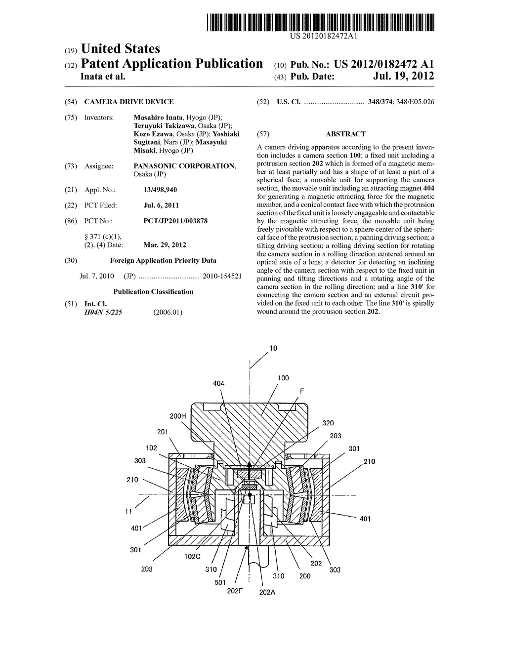 CAMERA DRIVE DEVICE - diagram, schematic, and image 01