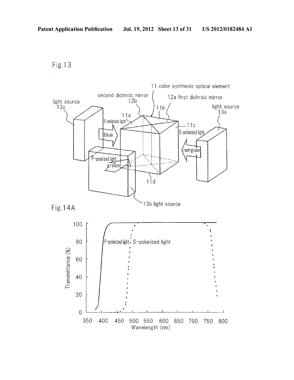 ILLUMINATION DEVICE AND PROJECTION DISPLAY DEVICE USING SAME - diagram, schematic, and image 14