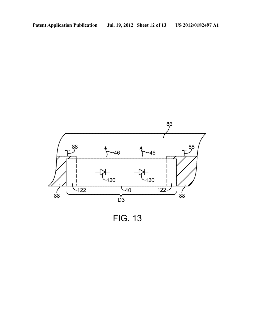 DISPLAY BACKLIGHT HAVING LIGHT GUIDE PLATE WITH LIGHT SOURCE HOLES AND     DUAL SOURCE PACKAGES - diagram, schematic, and image 13