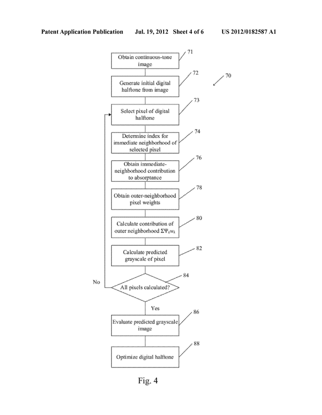 METHOD AND SYSTEM FOR ENHANCING A DIGITAL HALFTONE REPRESENTATION FOR     PRINTING - diagram, schematic, and image 05