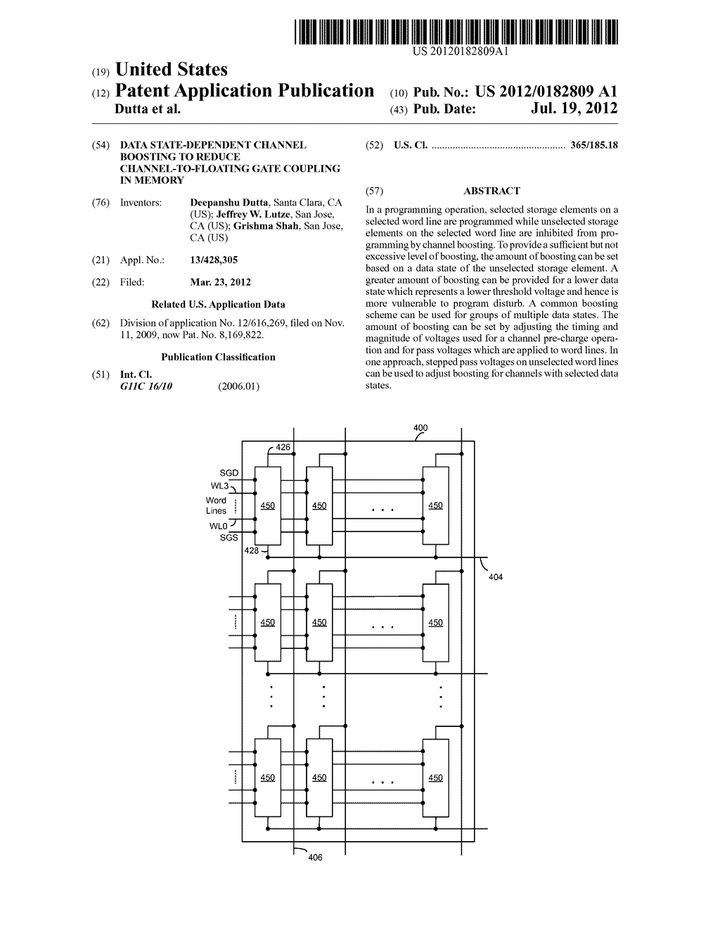 Data State-Dependent Channel Boosting To Reduce Channel-To-Floating Gate     Coupling In Memory - diagram, schematic, and image 01