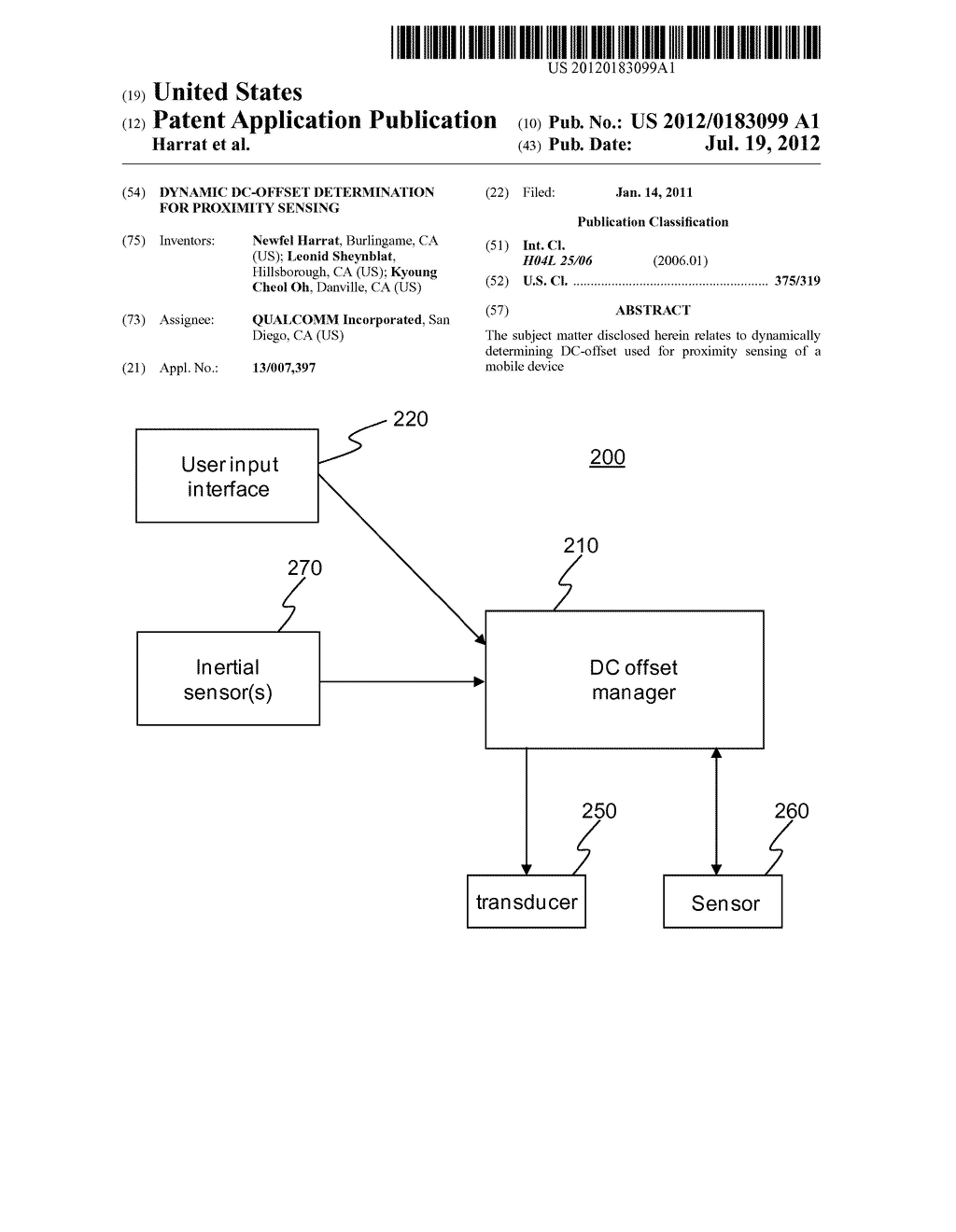 DYNAMIC DC-OFFSET DETERMINATION FOR PROXIMITY SENSING - diagram, schematic, and image 01