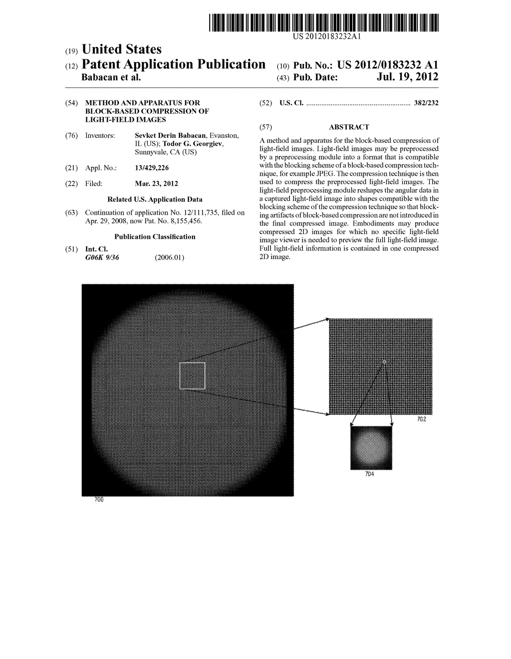 Method and Apparatus for Block-Based Compression of Light-field Images - diagram, schematic, and image 01