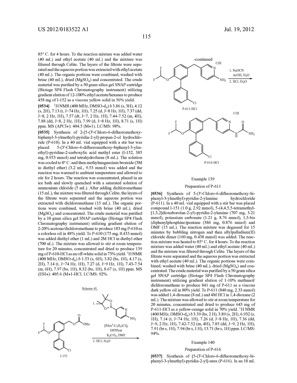 BIARYL PDE4 INHIBITORS FOR TREATING INFLAMMATORY, CARDIOVASCULAR AND CNS     DISORDERS - diagram, schematic, and image 116