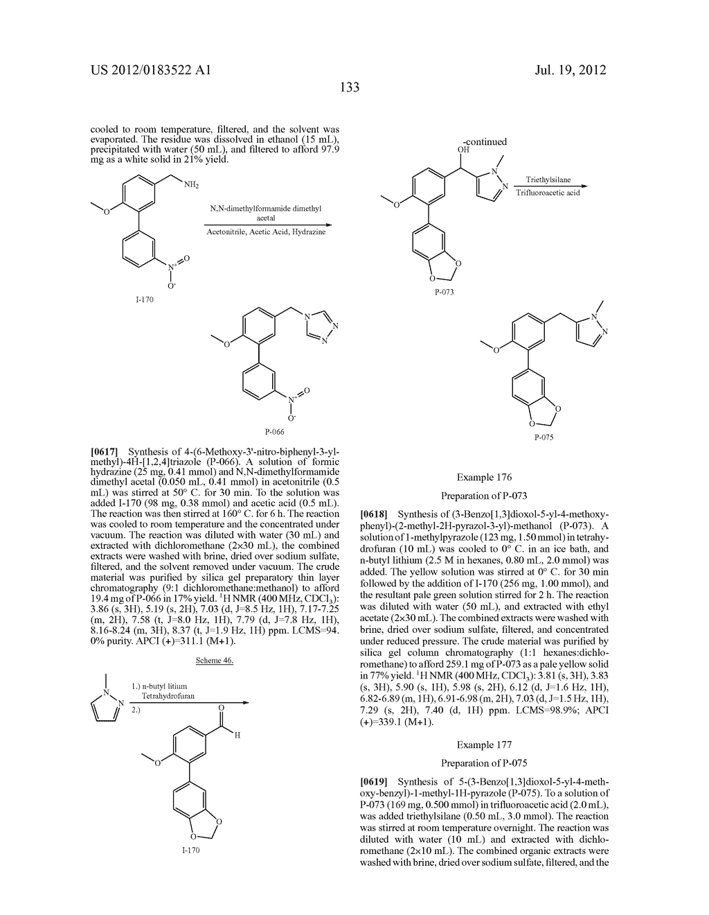 BIARYL PDE4 INHIBITORS FOR TREATING INFLAMMATORY, CARDIOVASCULAR AND CNS     DISORDERS - diagram, schematic, and image 134