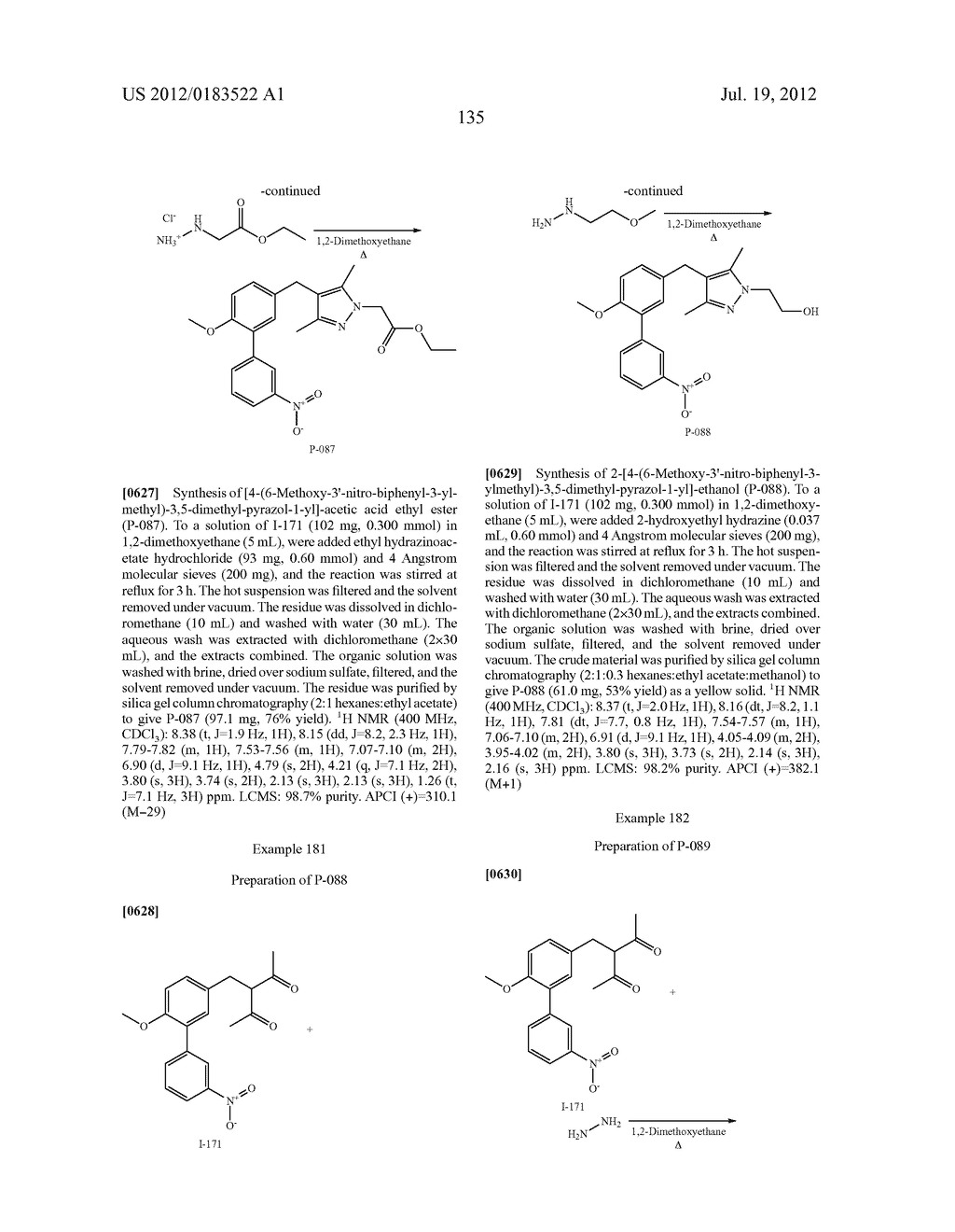 BIARYL PDE4 INHIBITORS FOR TREATING INFLAMMATORY, CARDIOVASCULAR AND CNS     DISORDERS - diagram, schematic, and image 136