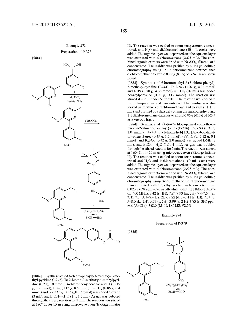 BIARYL PDE4 INHIBITORS FOR TREATING INFLAMMATORY, CARDIOVASCULAR AND CNS     DISORDERS - diagram, schematic, and image 190