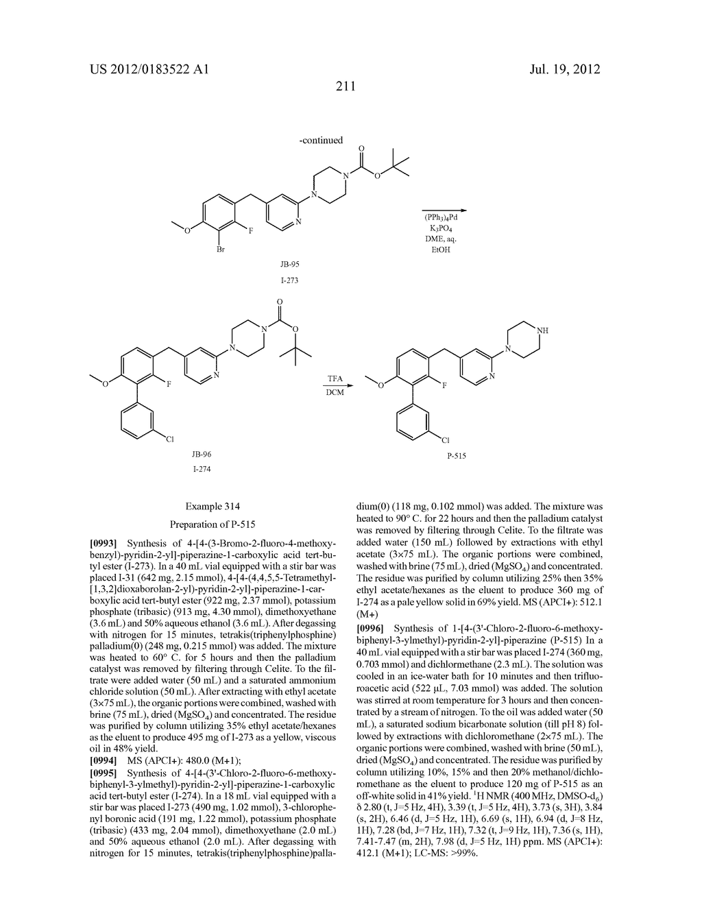 BIARYL PDE4 INHIBITORS FOR TREATING INFLAMMATORY, CARDIOVASCULAR AND CNS     DISORDERS - diagram, schematic, and image 212