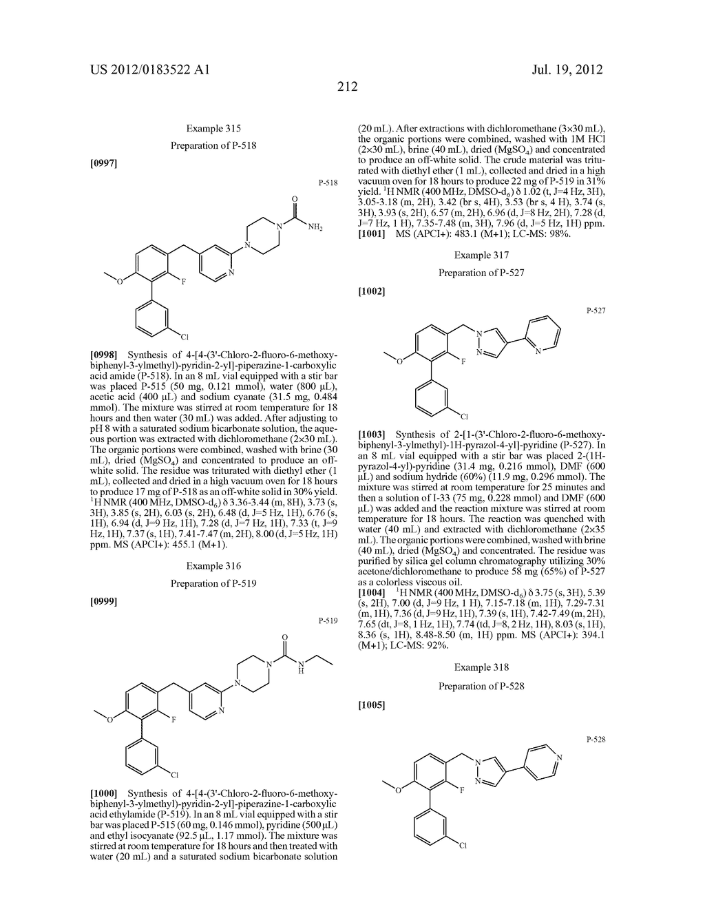 BIARYL PDE4 INHIBITORS FOR TREATING INFLAMMATORY, CARDIOVASCULAR AND CNS     DISORDERS - diagram, schematic, and image 213